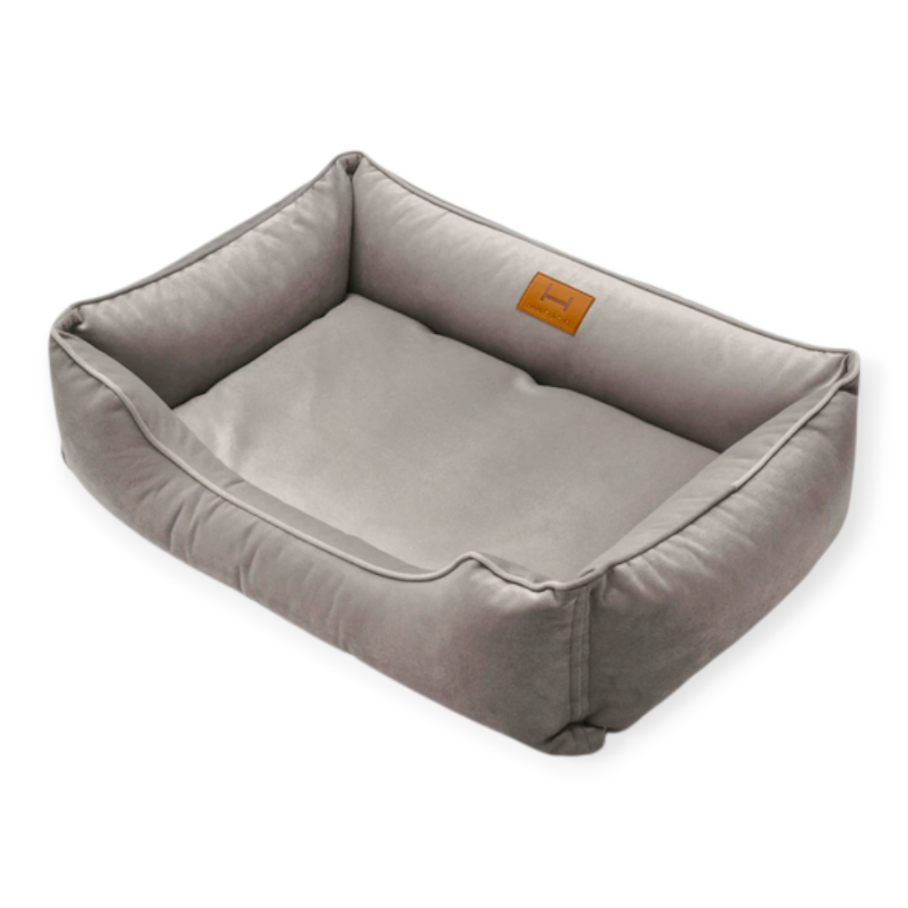 Harley & Cho Dreamer Velour Gray велюровий лежак для собак та котів, сірий - S