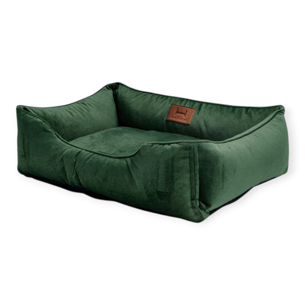 Harley & Cho Dreamer Velour Green велюровий лежак для собак, зелений - L