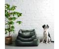 Harley & Cho Dreamer Velour Green велюровий лежак для собак та котів, зелений - М