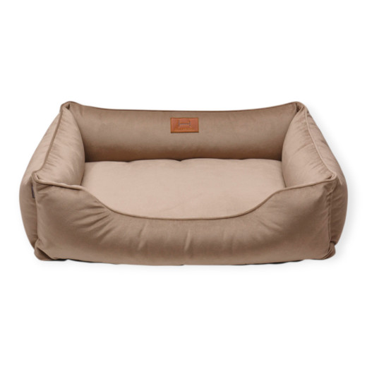 Harley & Cho Dreamer Velour Beige велюровий лежак для собак та котів, бежевий - S
