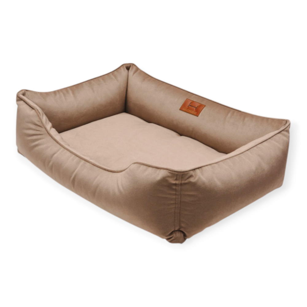 Harley & Cho Dreamer Velour Beige велюровий лежак для собак та котів, бежевий - S