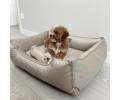 Harley & Cho Dreamer Velour Beige велюровий лежак для собак та котів, бежевий - S