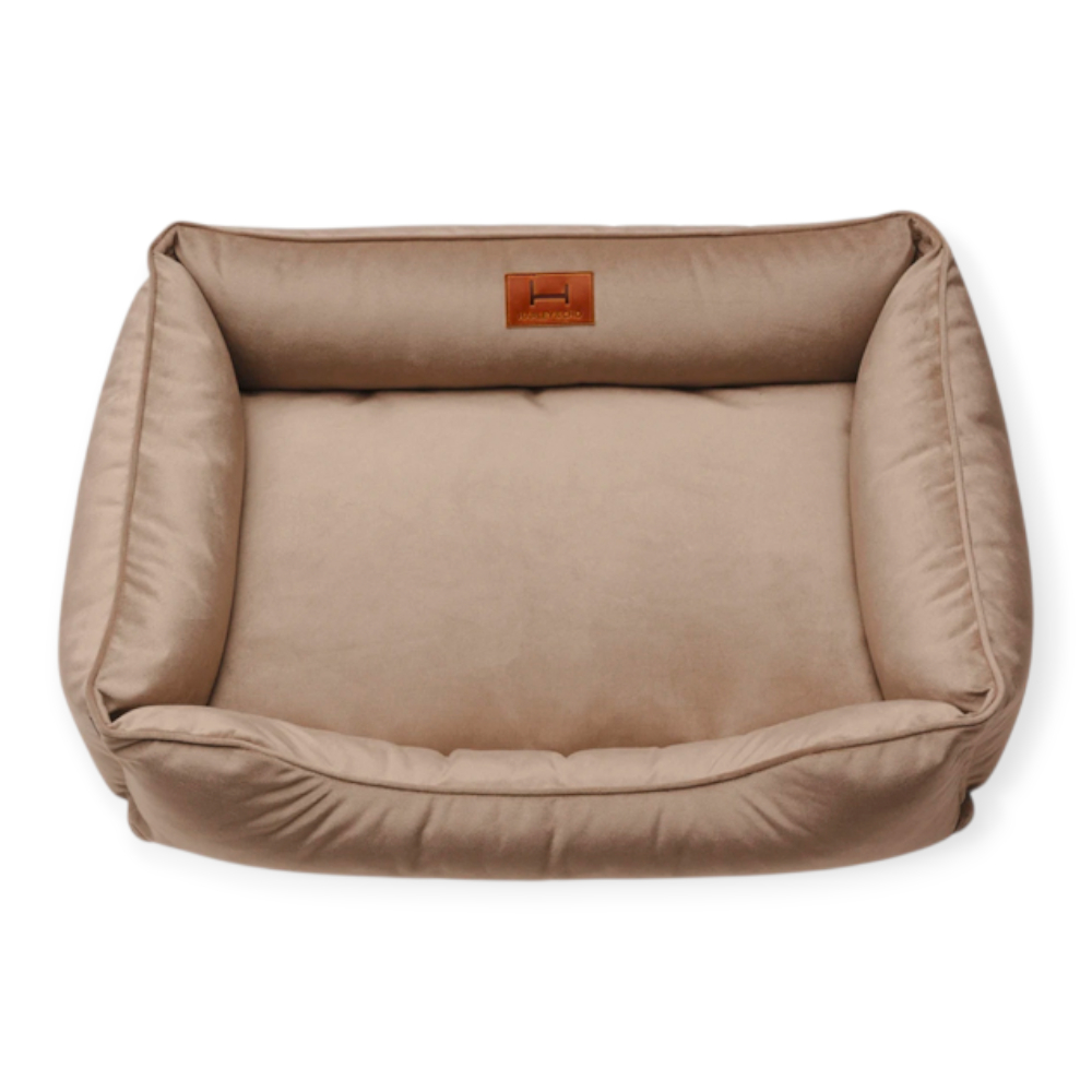 Harley & Cho Dreamer Velour Beige велюровий лежак для собак, бежевий - L