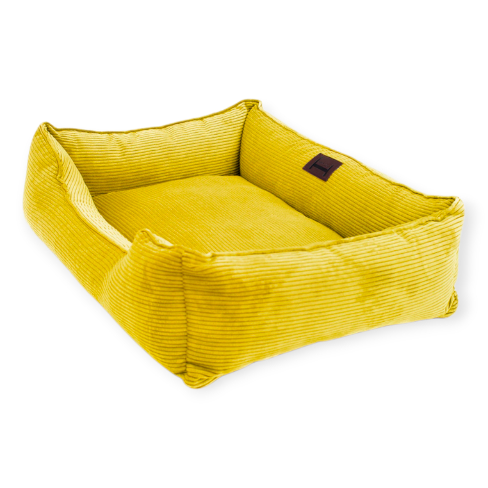 Harley & Cho Dreamer Velvet Yellow вельветовий лежак для собак, жовтий - L