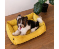 Harley & Cho Dreamer Velvet Yellow вельветовий лежак для собак та котів, жовтий - S