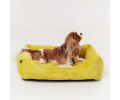 Harley & Cho Dreamer Velvet Yellow вельветовий лежак для собак та котів, жовтий - S
