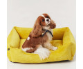 Harley & Cho Dreamer Velvet Yellow вельветовий лежак для собак та котів, жовтий - S
