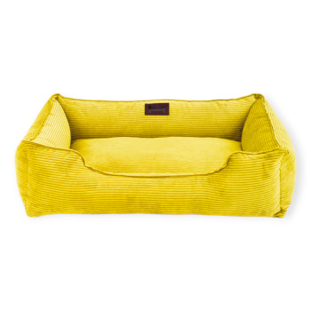 Harley & Cho Dreamer Velvet Yellow вельветовий лежак для собак та котів, жовтий - М