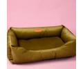 Harley & Cho Dreamer Velour Olive велюровий лежак для собак та котів, оливковий - S