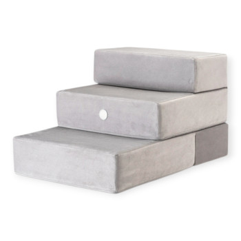 Harley & Cho Tetris Double Velour Gray велюрові сходинки для собак, сірий - 36 х 22 см