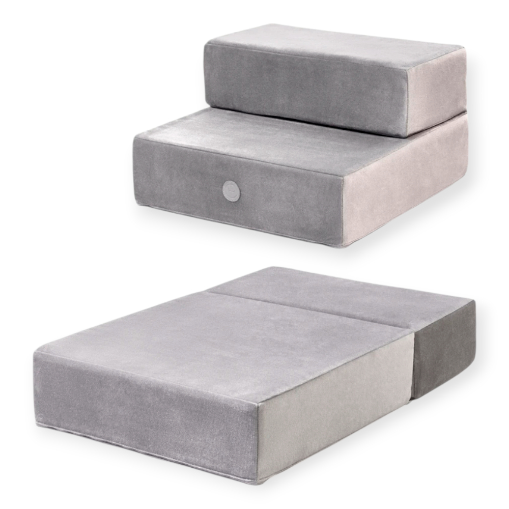 Harley & Cho Tetris Double Velour Gray велюрові сходинки для собак, сірий - 36 х 22 см