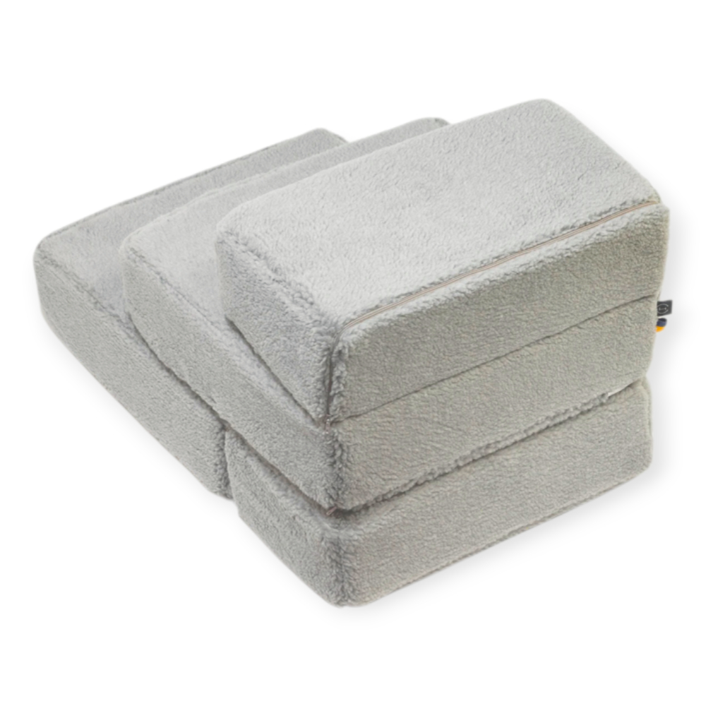 Harley & Cho Tetris Double Gray Fur хутряні сходинки для собак, сірий - 36 х 22 см