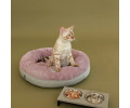 Harley & Cho Bagel Pink овальний лежак для собак та котів, рожевий - S