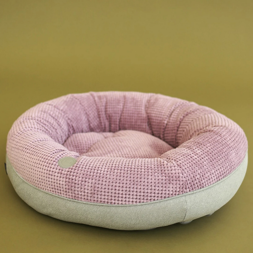 Harley & Cho Bagel Pink овальний лежак для собак та котів, рожевий - S