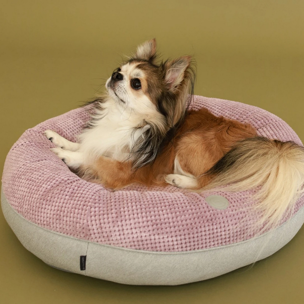 Harley & Cho Bagel Pink овальний лежак для собак та котів, рожевий - S