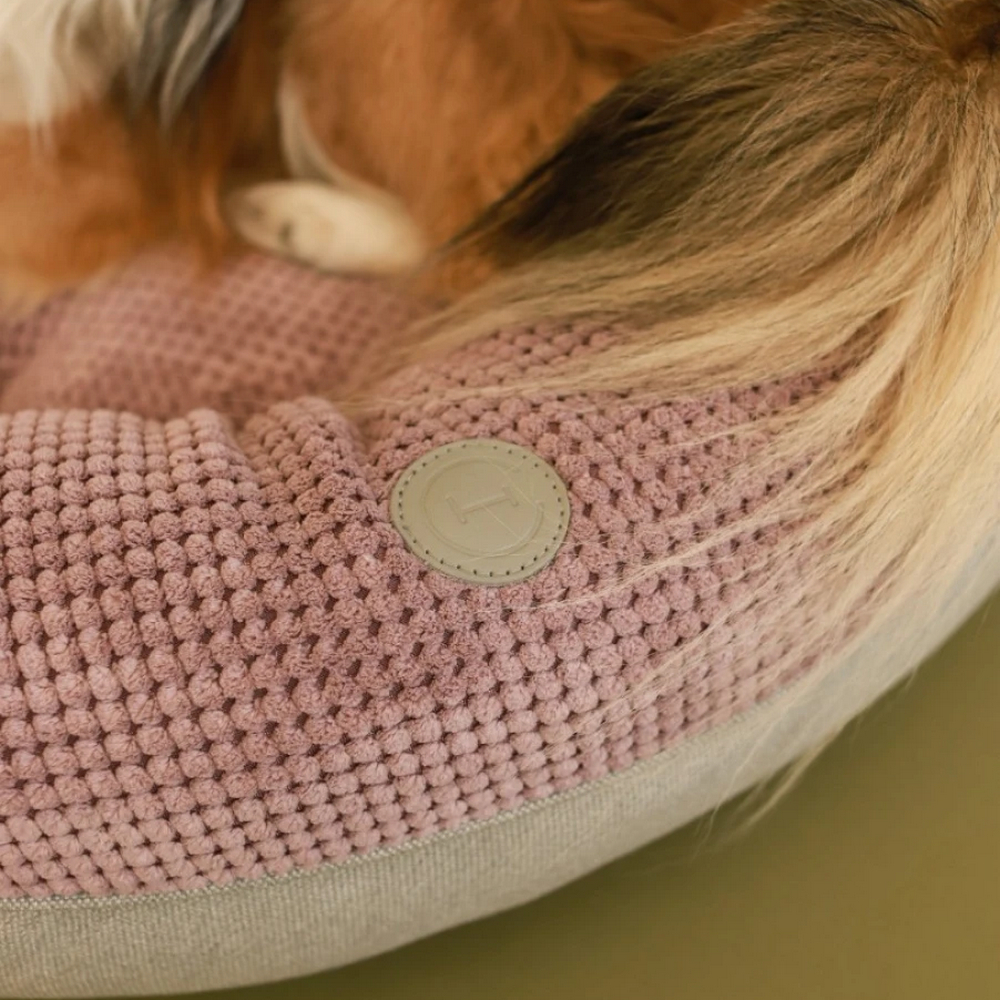 Harley & Cho Bagel Pink овальний лежак для собак та котів, рожевий - S