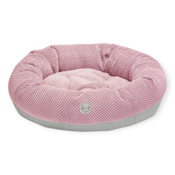 Harley & Cho Bagel Pink овальний лежак для собак та котів, рожевий - М