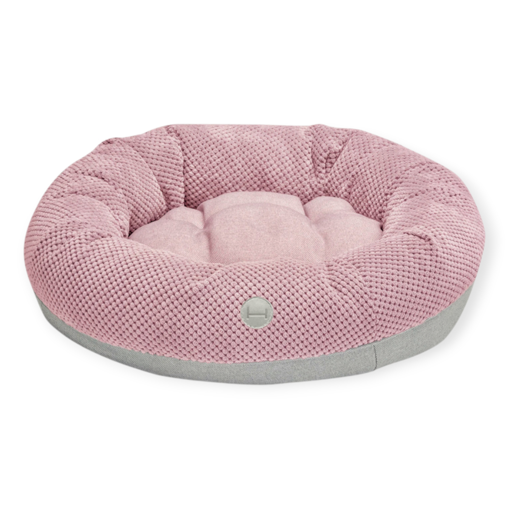 Harley & Cho Bagel Pink овальний лежак для собак та котів, рожевий - М