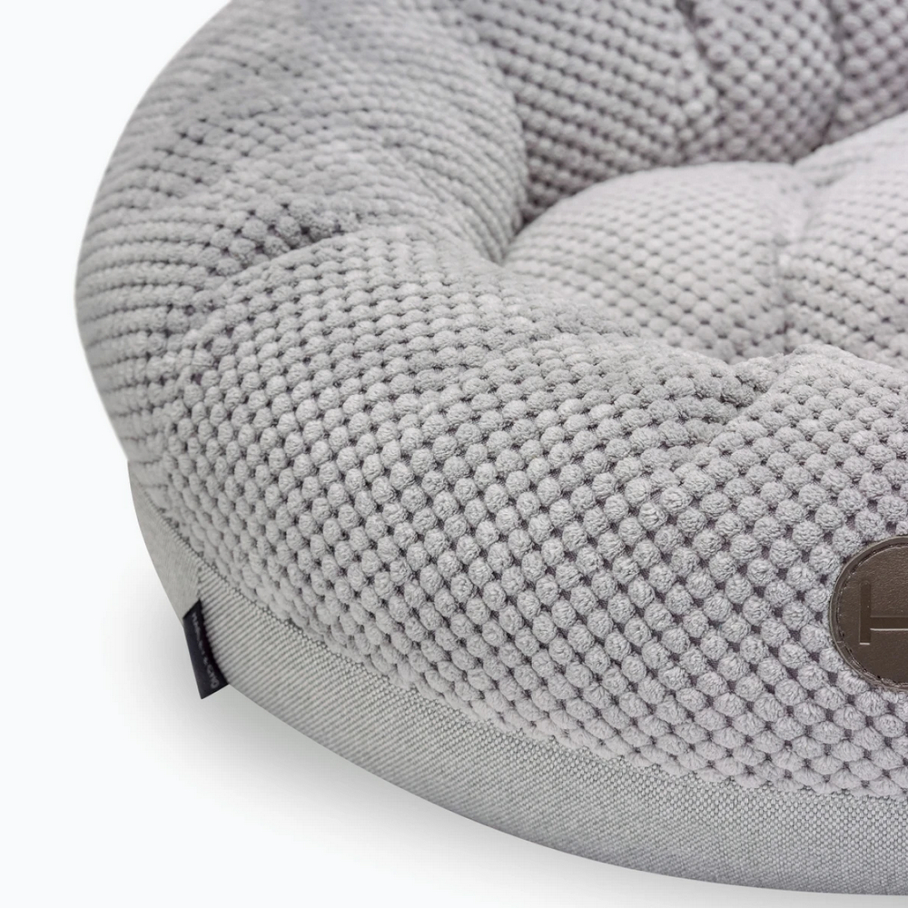 Harley & Cho Bagel Silver овальний лежак для собак та котів, срібний - S