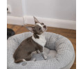 Harley & Cho Bagel Silver овальний лежак для собак та котів, срібний - S