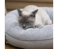 Harley & Cho Bagel Silver овальний лежак для собак та котів, срібний - S