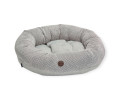 Harley & Cho Bagel Silver овальний лежак для собак та котів, срібний - М
