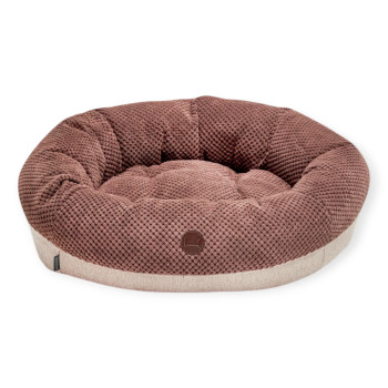 Harley & Cho Bagel Brown овальний лежак для собак та котів, коричневий - S