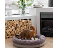 Harley & Cho Bagel Brown овальний лежак для собак та котів, коричневий - М