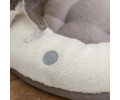 Harley & Cho Bagel Fur Milky овальний лежак для собак та котів - S