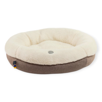 Harley & Cho Bagel Fur Milky овальний лежак для собак та котів - М