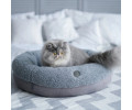 Harley & Cho Bagel Gray Fur овальний лежак для собак та котів, сірий - S