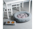 Harley & Cho Bagel Gray Fur овальний лежак для собак та котів, сірий - S