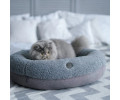 Harley & Cho Bagel Gray Fur овальний лежак для собак та котів, сірий - М