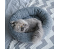 Harley & Cho Bagel Gray Fur овальний лежак для собак та котів, сірий - М