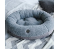 Harley & Cho Bagel Gray Fur овальний лежак для собак та котів, сірий - М
