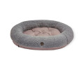 Harley & Cho Bagel Gray Fur овальний лежак для собак та котів, сірий - М