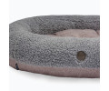 Harley & Cho Bagel Gray Fur овальний лежак для собак та котів, сірий - М