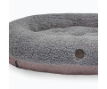 Harley & Cho Bagel Gray Fur овальний лежак для собак та котів, сірий - М