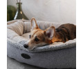 Harley & Cho Donut Fur Gray овальный лежак для собак, сірий - M
