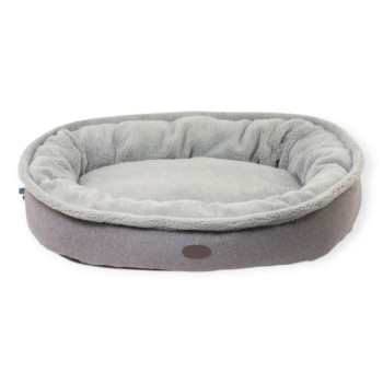 Harley & Cho Donut Fur Gray овальный лежак для собак, сірий - L