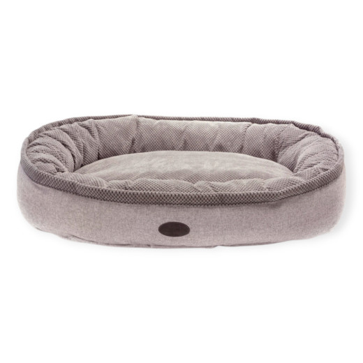Harley & Cho Donut Soft Touch Gray овальный лежак для собак, сірий - M
