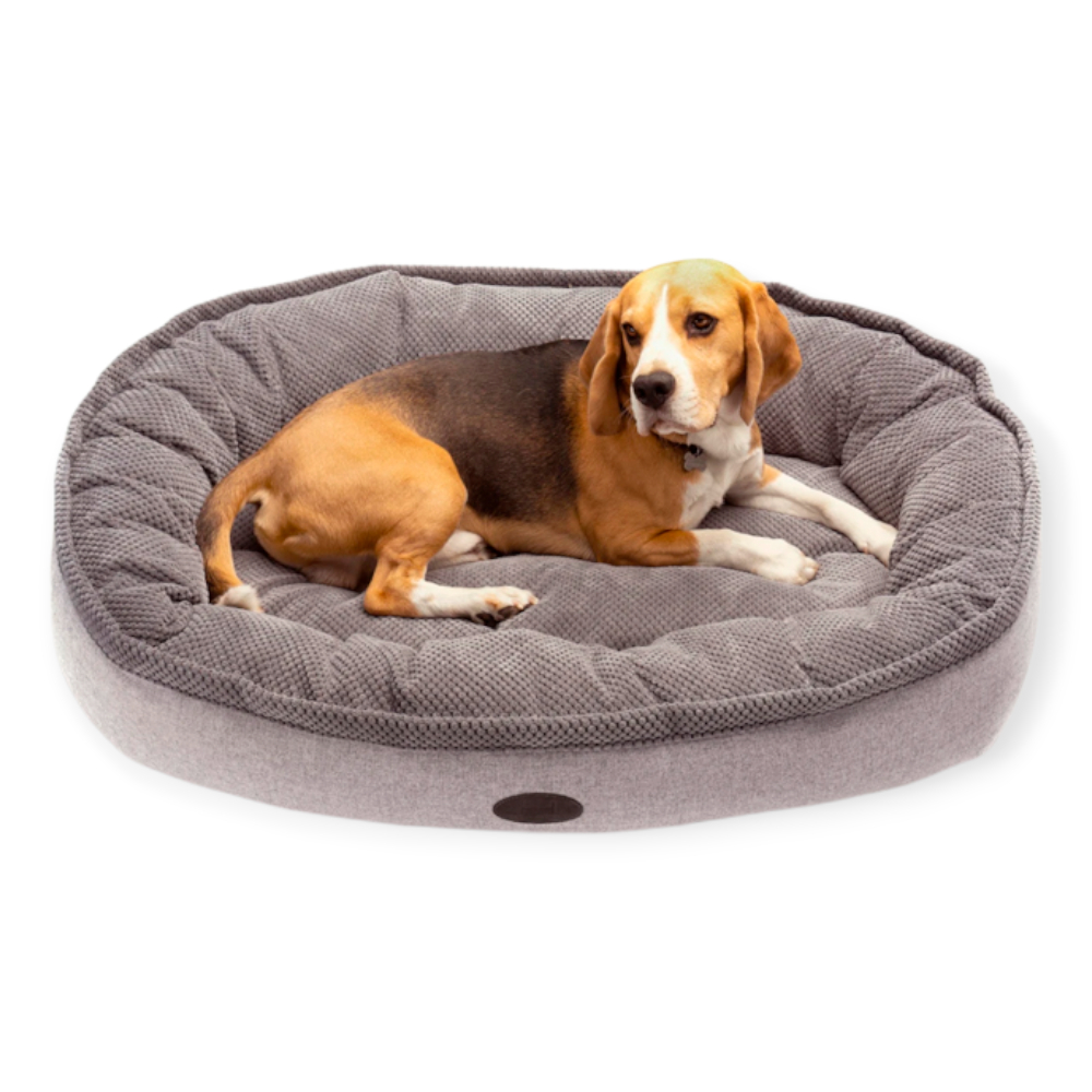 Harley & Cho Donut Soft Touch Gray овальный лежак для собак, сірий - M