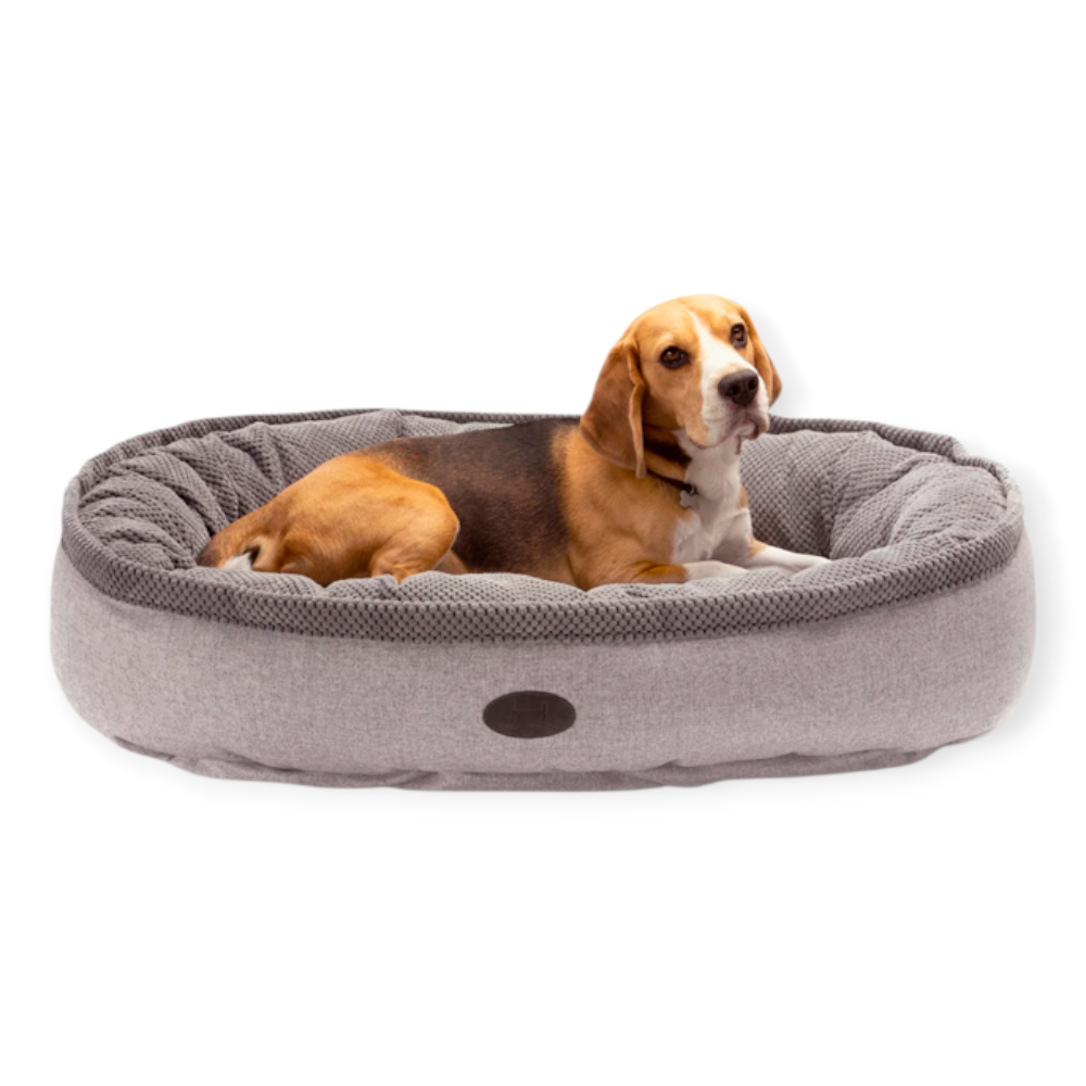 Harley & Cho Donut Soft Touch Gray овальный лежак для собак, сірий - M