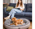 Harley & Cho Donut Soft Touch Gray овальный лежак для собак, сірий - M