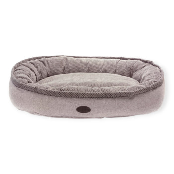 Harley & Cho Donut Soft Touch Gray овальный лежак для собак, сірий - L