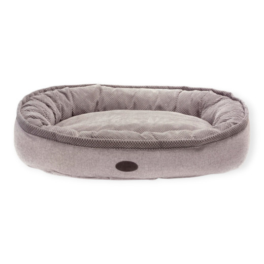 Harley & Cho Donut Soft Touch Gray овальный лежак для собак, сірий - L