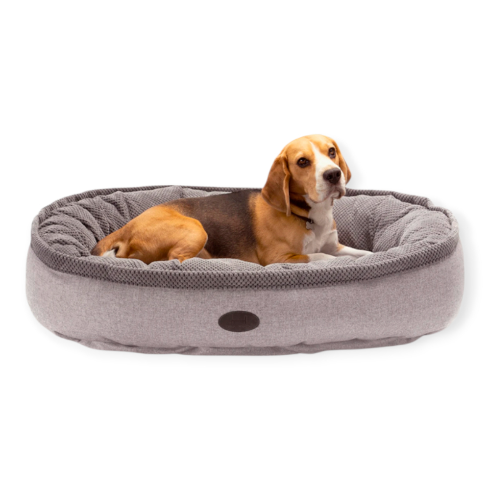 Harley & Cho Donut Soft Touch Gray овальный лежак для собак, сірий - L