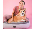 Harley & Cho Donut Soft Touch Gray овальный лежак для собак, сірий - L