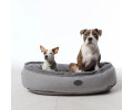 Harley & Cho Donut Soft Touch Gray овальный лежак для собак, сірий - L