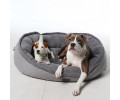 Harley & Cho Donut Soft Touch Gray овальный лежак для собак, сірий - L
